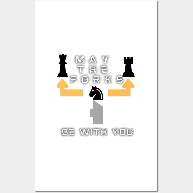 May the forks be with you Chess Wall Art by trainedspade